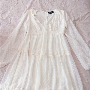 Lulu’s Cream Long Sleeve Dress